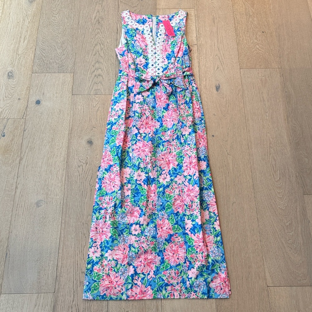 NWT Lilly Pulitzer Gulianna Maxi Shift Dress – Multi Spring In Your Step, Size 6